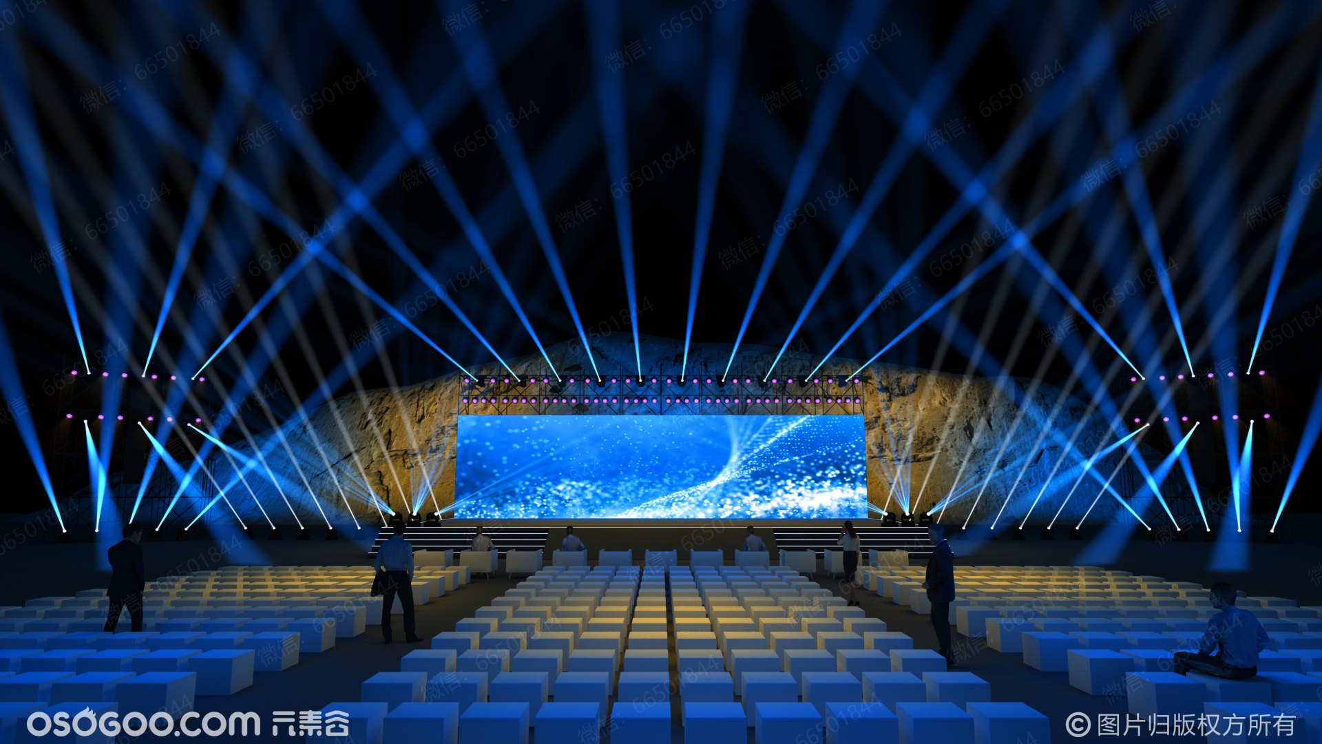舞台舞美灯光3D效果图设计